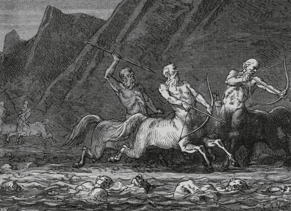 The Divine Comedy (1307-1321): Inferno (Hell), 1888.  Creator: Jean Edouard Dargent.