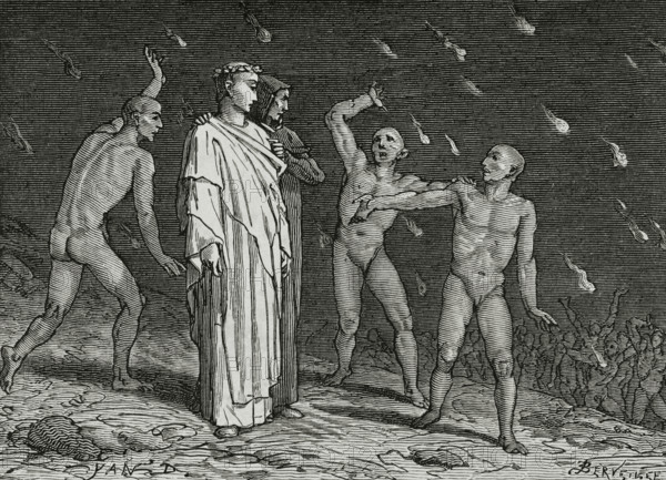 The Divine Comedy (1307-1321): Inferno (Hell), 1888.  Creators: Jean Edouard Dargent, Edouard Berveiller.