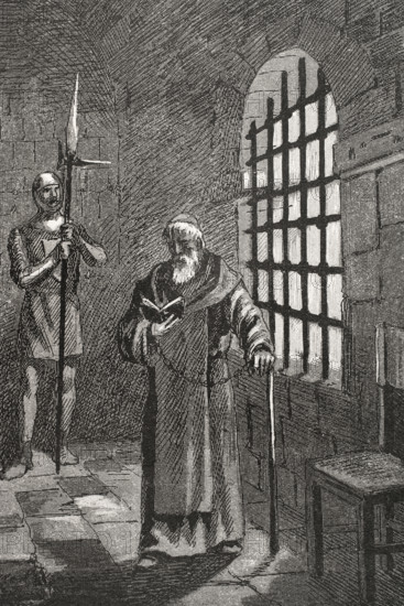 Antipope John XXIII, (c1370-1419) in prison after being deposed in 1415 (1890).  Creator: Joan Serra y Pausas.