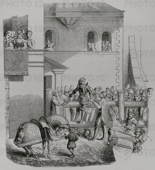 Degradation of a knight, 1877.  Creator: Unknown.