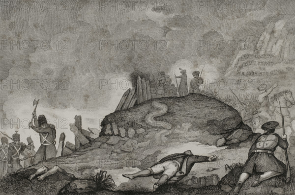 First Carlist War (1833-1840): Battle of Ormaiztegui (3 January 1835), 1845. Creators: Francisco Sainz, Juan Garrafa.