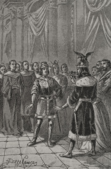 Conferences held in Vitoria in 1476 (1890).  Creator: Joan Serra y Pausas.