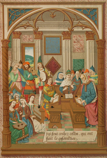 King René and his musical court, 15th century (1877). Creator: Firmin Didot.