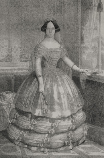 Sophie of Sweden, (1801-1865), Princess of Sweden and Grand Duchess consort of Baden, 1852.  Creator: J.J. Martinez.