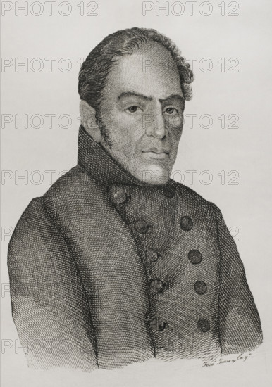 Vicente Gonzalez Moreno (1778-1839), Spanish general, 1842. Creator: Jose Gomez.