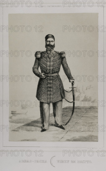 Abbas I of Egypt, (1812-1854), Wali of Egypt under the Ottomans from 1848 to 1854, 1852. Creator: Martinez.