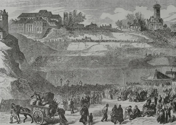 Paris Commune, France: Positions occupied by the communards on the heights of Montmartre, 1871. Creator: Manuel Ricord.