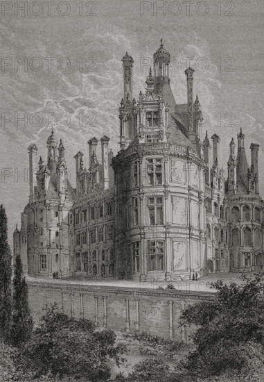 Chambord Castle, France, 1877.  Creator: Jules Jean Marie Joseph Huyot.