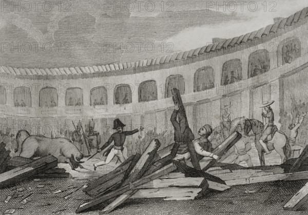 First Carlist War, (1833-1840): Anti-clerical riots of 1835, (1845).  Creator: Martinez.