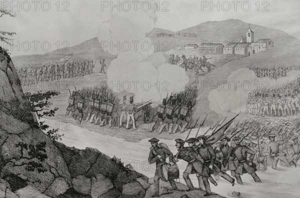 First Carlist War, (1833-1840): Battle of Mendigorria, (16th July 1835), 1845 .  Creator: Manuel Miranda.