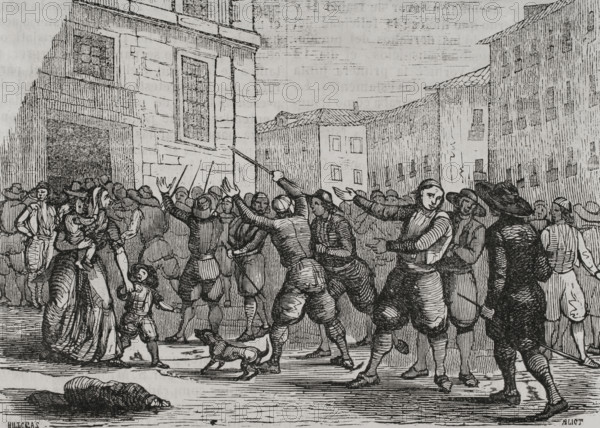 First Carlist War: Manacor, (Majorca Island), "Sa Llorençada" or "Es Rebumbori" (9 Aug 1835). Creator: Villegas.