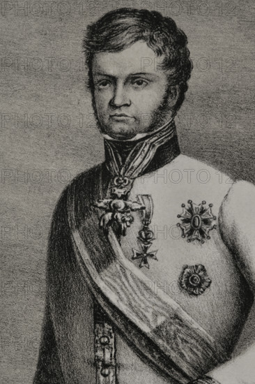 Leopold II, (1797-1870), Grand Duke of Tuscany (1824-1859), 1852. Detail. Creator: Julio Donón.