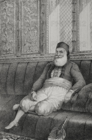 Muhammad Ali, (1769-1849), Pasha of Egypt from 1805 to 1848, 1852. Creator: Julio Donón.