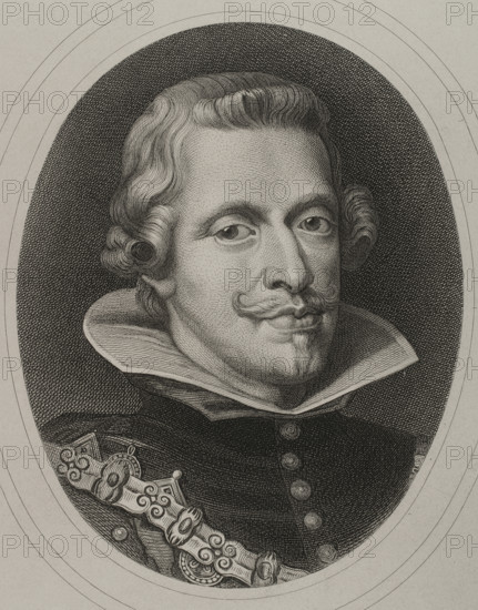 Philip IV, (1605-1665). King of Spain (1621-1665), 1879. Creators: Magin Pujadas, Alphonse Charles Masson.