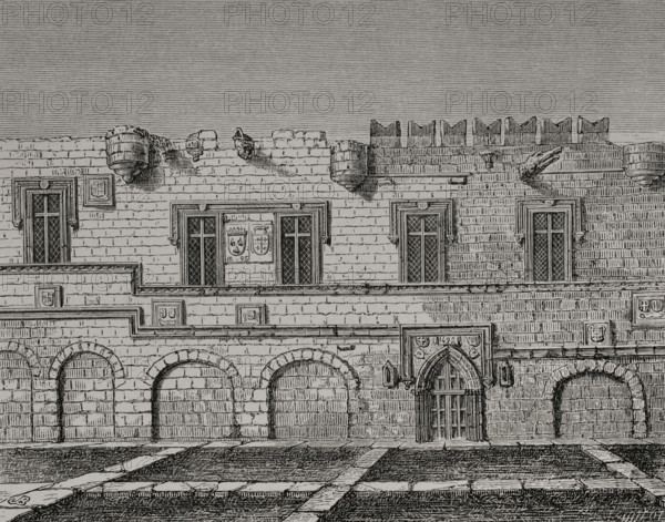 Priory of France, Rhodes, Greece, Condition of the ruined building in 1828.  Creator: Jules Jean Marie Joseph Huyot.