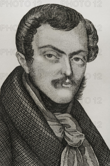 Sebastian Gabriel of Bourbon and Braganza, (1811-1875), Infante of Portugal and Spain...1842.  Creator: Pedro Celestino Mare.