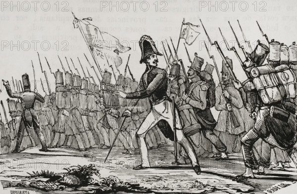 First Carlist War, (1833-1840): Carlist uprising in Morella, 1838. Creator: Gaspar.