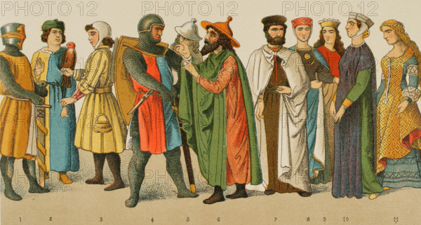 History of Germany, Middle Ages, 1200, (1881).  Creator: Unknown.