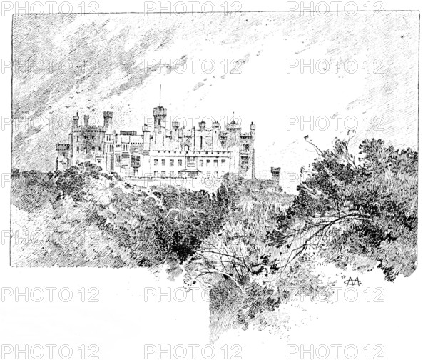 Belvoir Castle, view from the Duke’s Walk, 1890. Creator: Unknown.