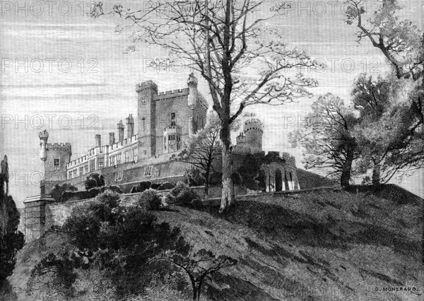 English Homes - No. XXIII: Belvoir Castle: corner view from the Private Gardens, 1890. Creator: Unknown.