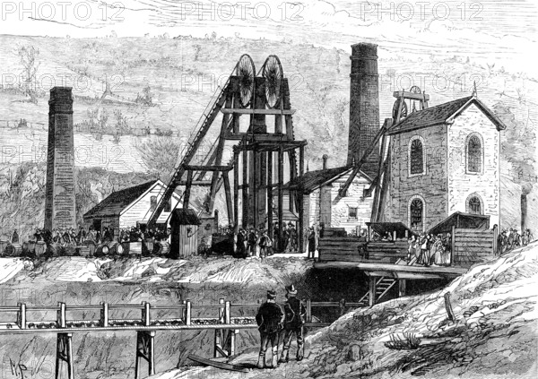 The Llanerch Colliery Disaster, Monmouthshire: the pit's mouth, 1890. Creator: Unknown.