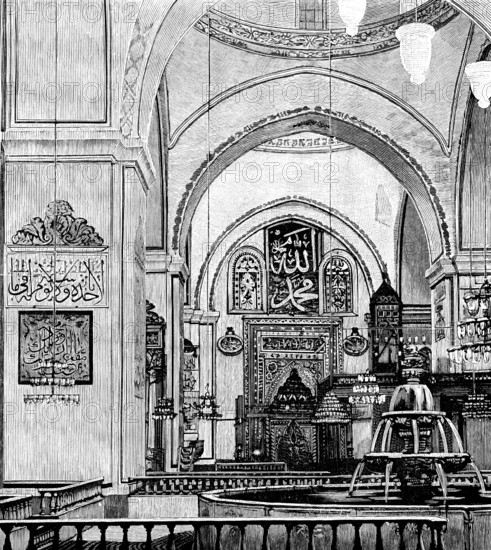 Broussa, in Asia Minor, the ancient Turkish capital: Mosque of Oulou Djami, 1890. Creator: Unknown.