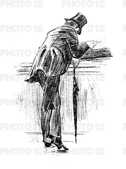 Sketches at the General Register Office, Somerset House: An Amateur Casual, 1890. Creator: Unknown.