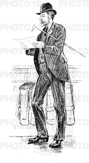 Sketches at the General Register Office, Somerset House: The Missing Link, 1890. Creator: Unknown.