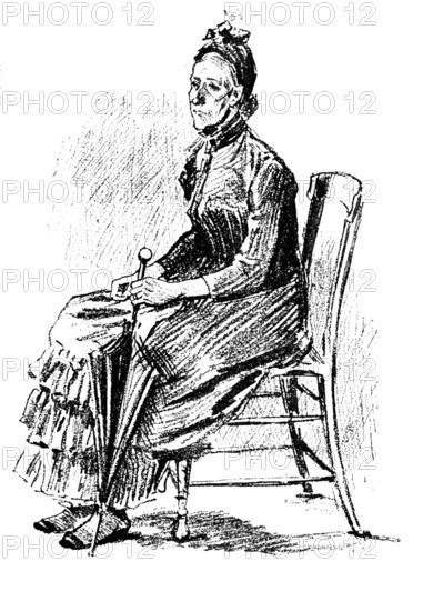 Sketches at the General Register Office, Somerset House: The Old Maid’s Claim, 1890. Creator: Unknown.