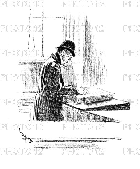 Sketches at the General Register Office, Somerset House: Baffled, 1890. Creator: Unknown.