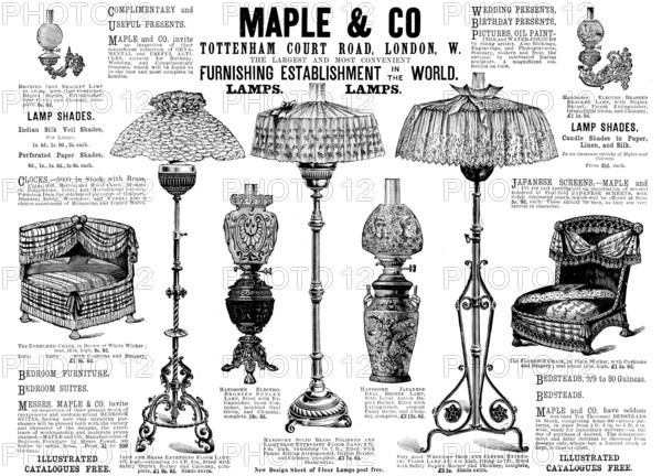 Advertisement for Maple & Co Furnishing Establishment, 1890. Creator: Unknown.