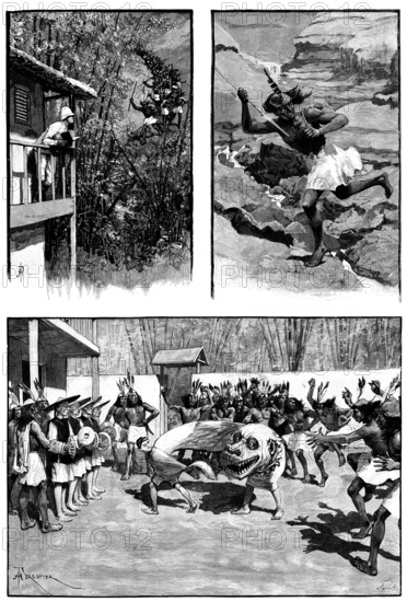 Sketches in the island of Formosa, 1890. Creator: F. P..