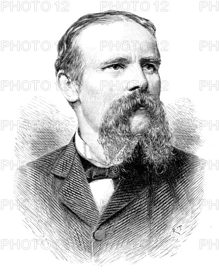 The Forth Bridge: Sir Benjamin Baker, engineer, 1890. Creator: R. Taylor.