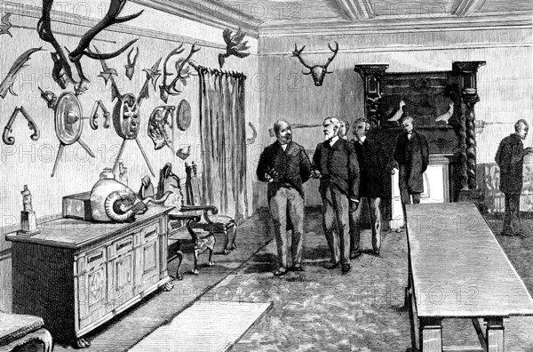 The Forth Bridge: room for the Prince of Wales and the royal party, 1890. Creator: Unknown.