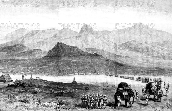 The Chin-Lushai Expedition: view of the Chin Hills from Kolymyo, 1890. Creator: R. Taylor.