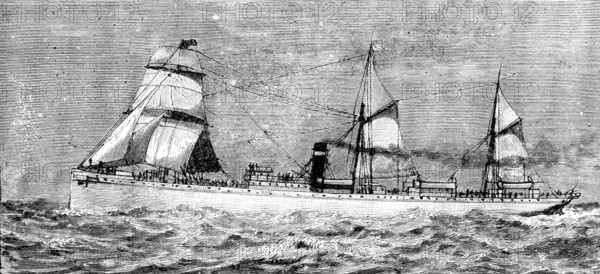 The steamship Quetta, wrecked in Torres Straits, North Australia, 1890. Creator: Unknown.