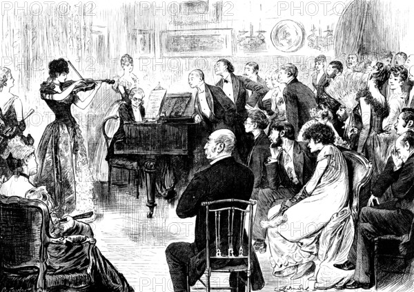 And they marvelled while the music delivered its message - which is different for every soul, 1890. Creator: R. Taylor.