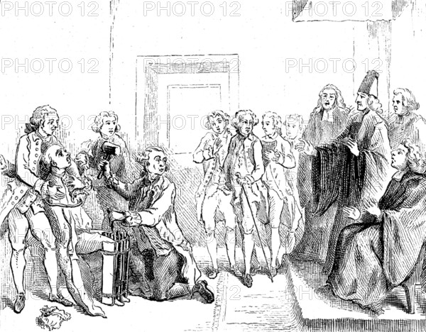 Centenary of John Howard, Prison Reformer: the torture of the Boot as applied...in 1777, (1890). Creator: Unknown.