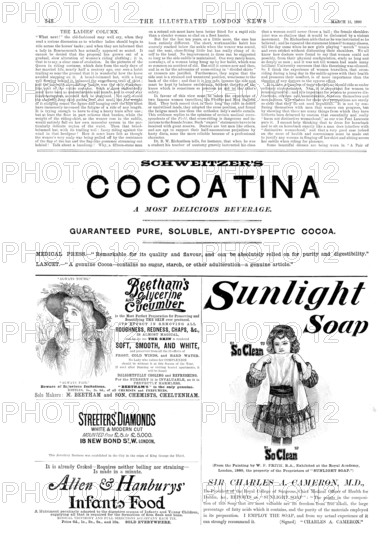 Page of advertisements, 1890. Creator: Unknown.