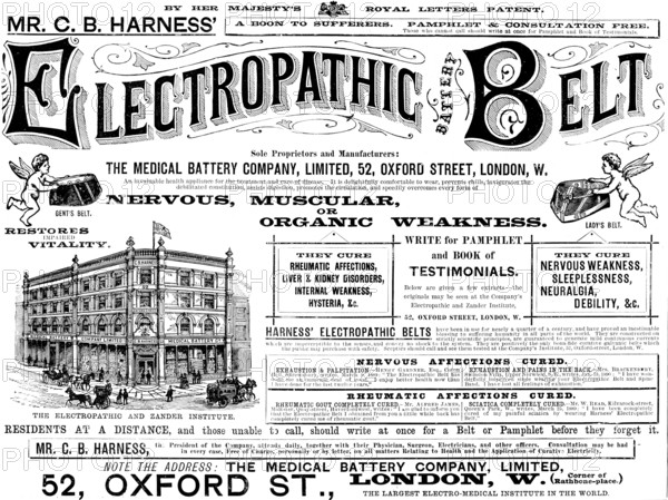 Advertisement for Mr. C. B. Harness’ Electropathic Belt, 1890. Creator: Unknown.