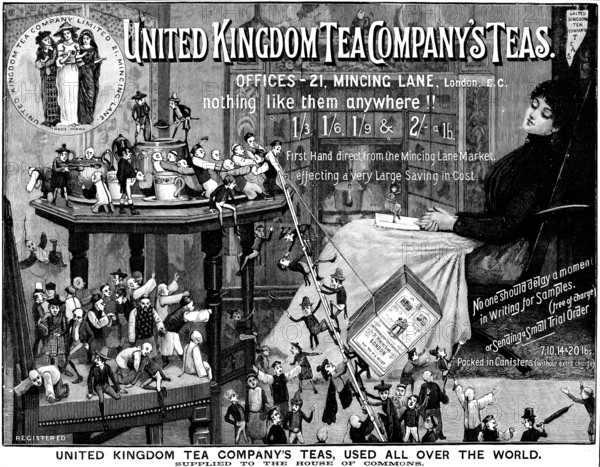 Advertisement for the United Kingdom Tea Company’s Teas, 1890. Creator: Unknown.