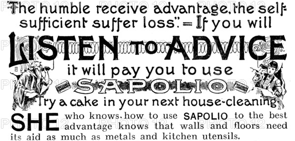 Advertisement for Sapolio, 1890. Creator: Unknown.
