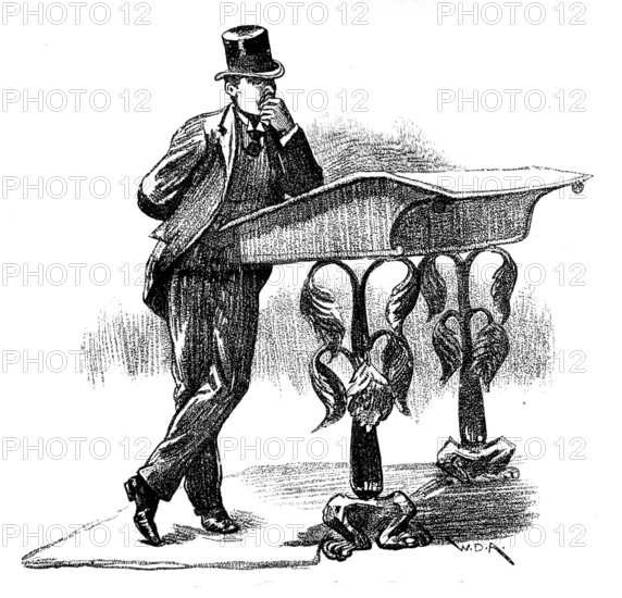 The Colliery Strike and the London Coal Exchange: waiting for the opening of the market, 1890. Creator: Unknown.