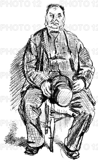 The Colliery Strike and the London Coal Exchange: captain of a collier brig, 1890. Creator: Unknown.