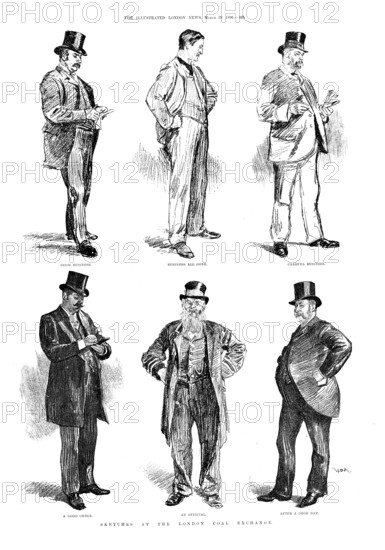 The Colliery Strike and the London Coal Exchange, 1890. Creator: Unknown.