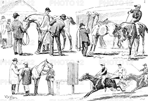 Pony and Galloway races at the Ranelagh Club on Boat-Race Day, 1890. Creator: Unknown.