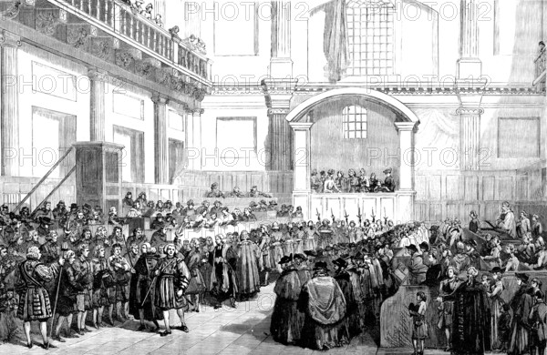 Maundy Thursday Royal Gifts at the Chapel Royal, Whitehall, 1777, (1890). Creator: Unknown.