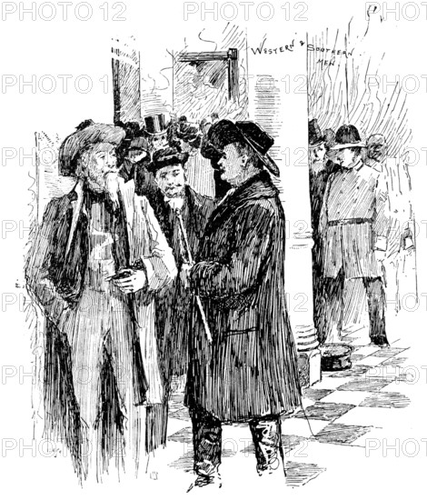 America Revisited by our Special Artist: western and southern men, Willard’s Hotel, Washington, 1890 Creator: Unknown.