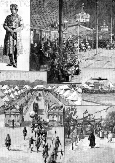 Visit of Prince Albert Victor to Patiala, in the Punjaub, India, 1890. Creator: P Naumann.