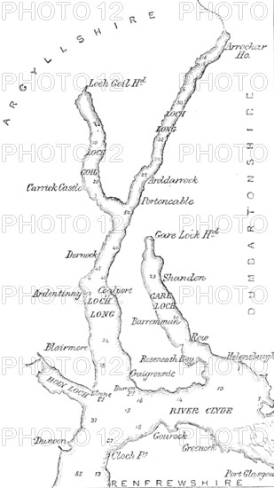Map of Loch Long with Loch Goil, 1890. Creator: Unknown.